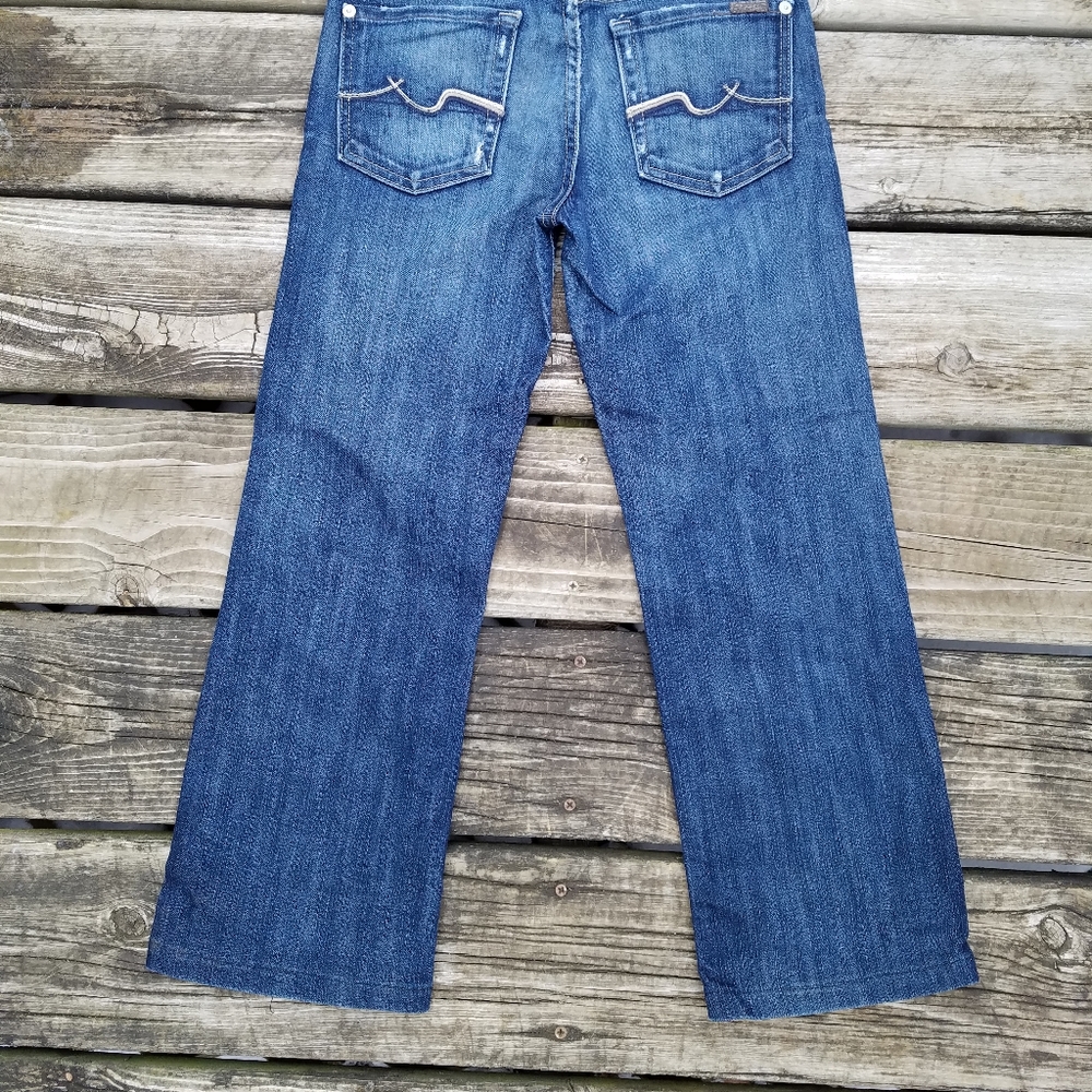 Designer 7 For All Mankind distressed denim jeans - Picture 5 of 6
